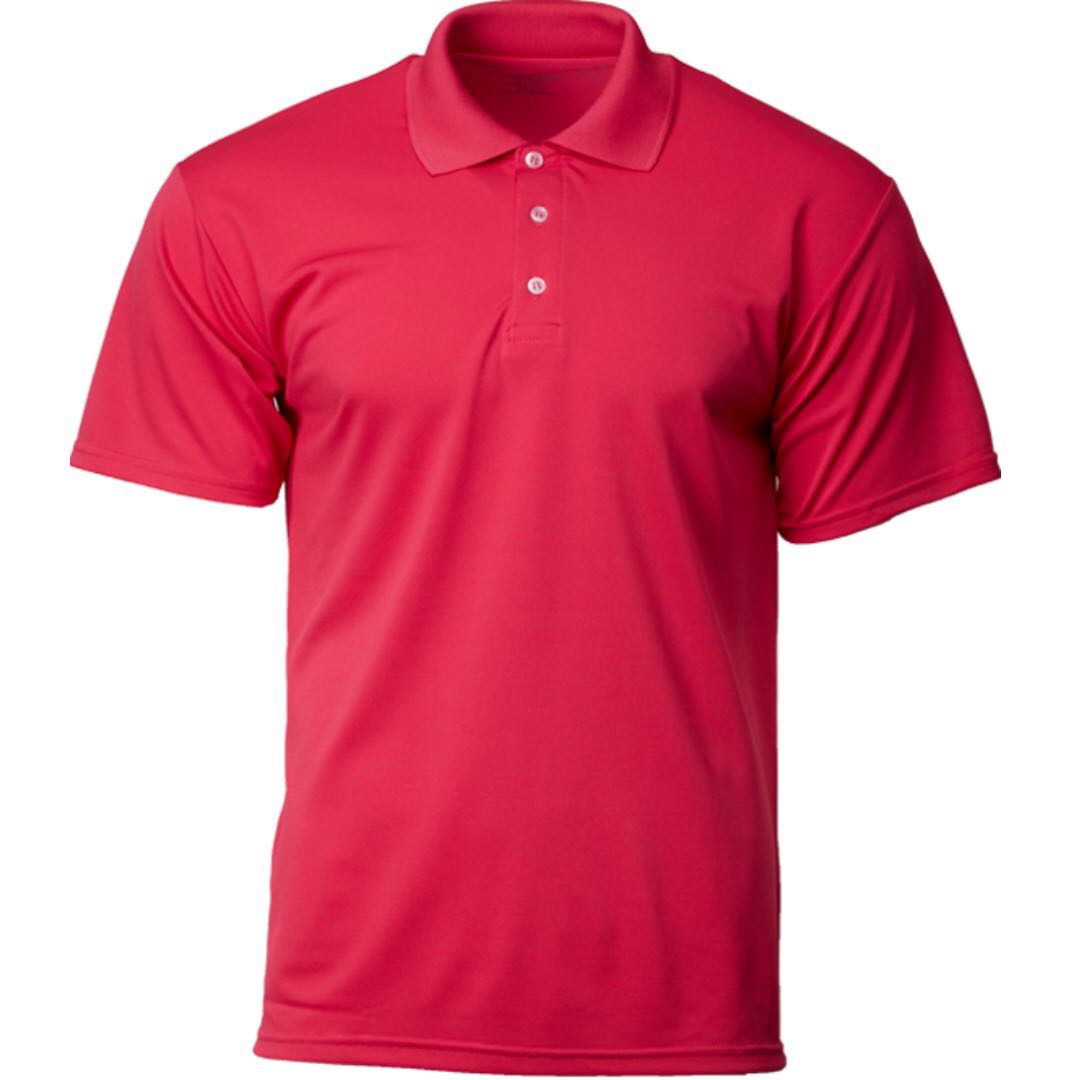 Plain red dri fit polo tee, Sports, Sports Apparel on Carousell