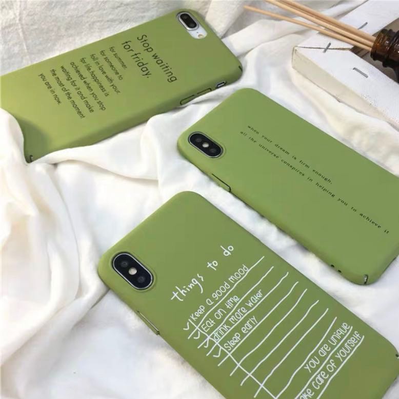 Po 076 Olive Green To Do List Quotes Phone Case Mobile Phones Tablets Mobile Tablet Accessories Cases Sleeves On Carousell