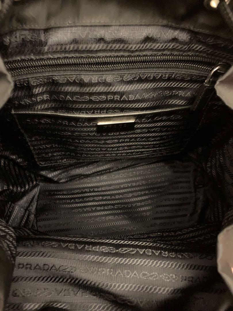 Prada Zainetto Unisex Black Tessuto Nylon Backpack Rucksack 1BZ005