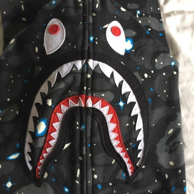 PRICE DROP Space Camo Bape Ponr Shark Hoodie Size XL