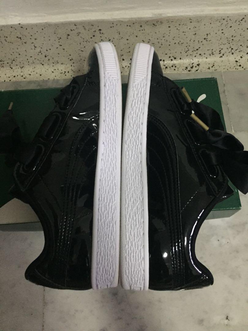 Puma Basket Heart Patent Black UK4.5