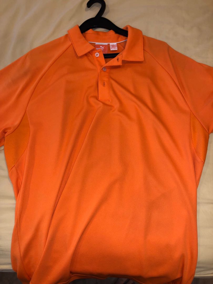 puma golf polo orange