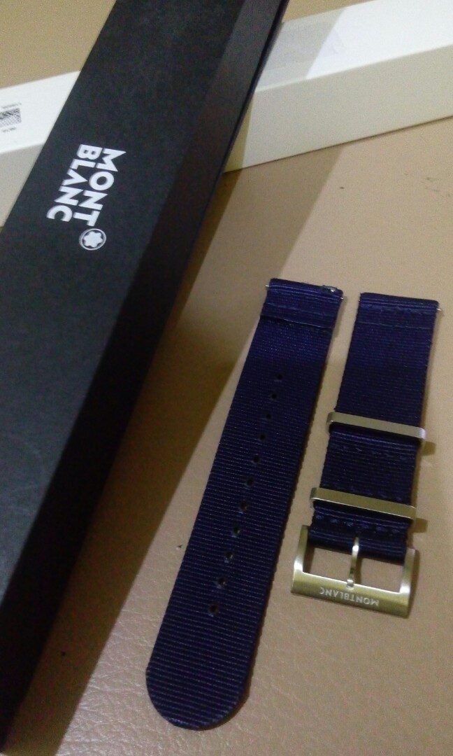 Red Rubber Strap Blue Nylon Strap for Montblanc Summit Watches