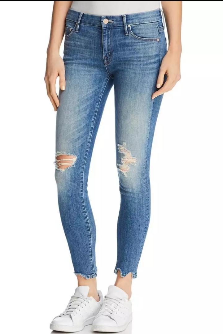 Celana Panjang Jeans Skinny Pencil Robek Ripped Highwaist Pants