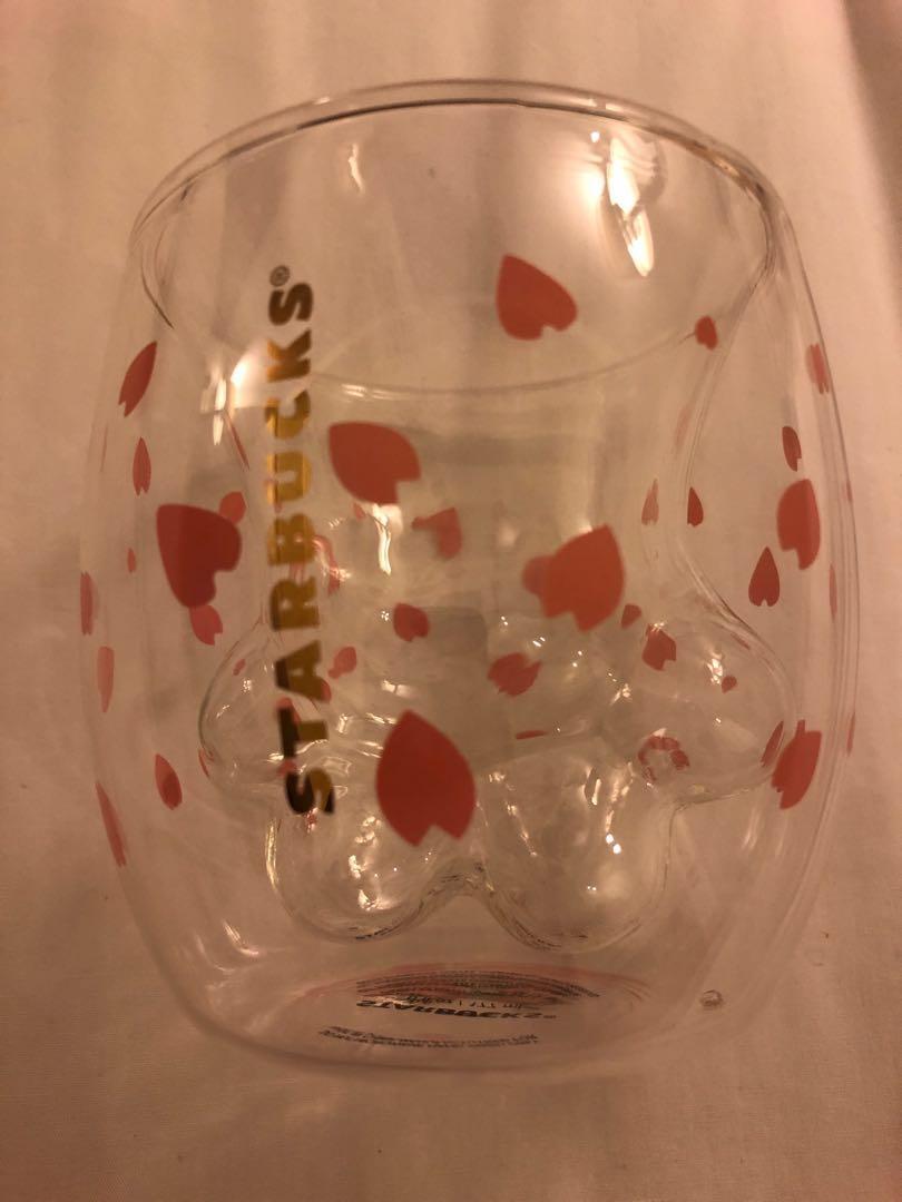 Starbucks Cat Paw Glass Cup Home Appliances Kitchenware On Carousell