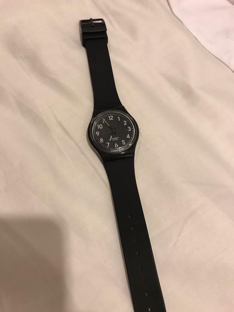 swatch black watch