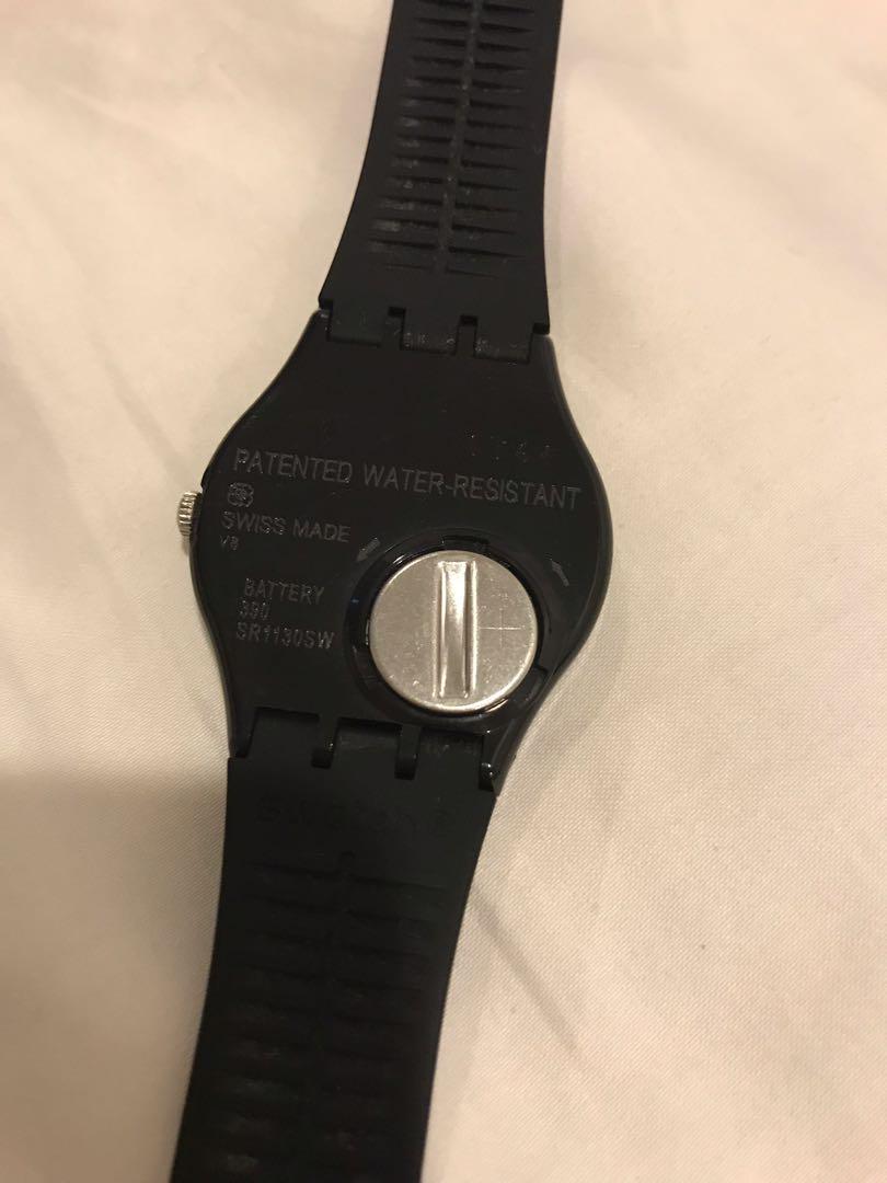 Swatch Black Watch, Luxury, Watches on Carousell