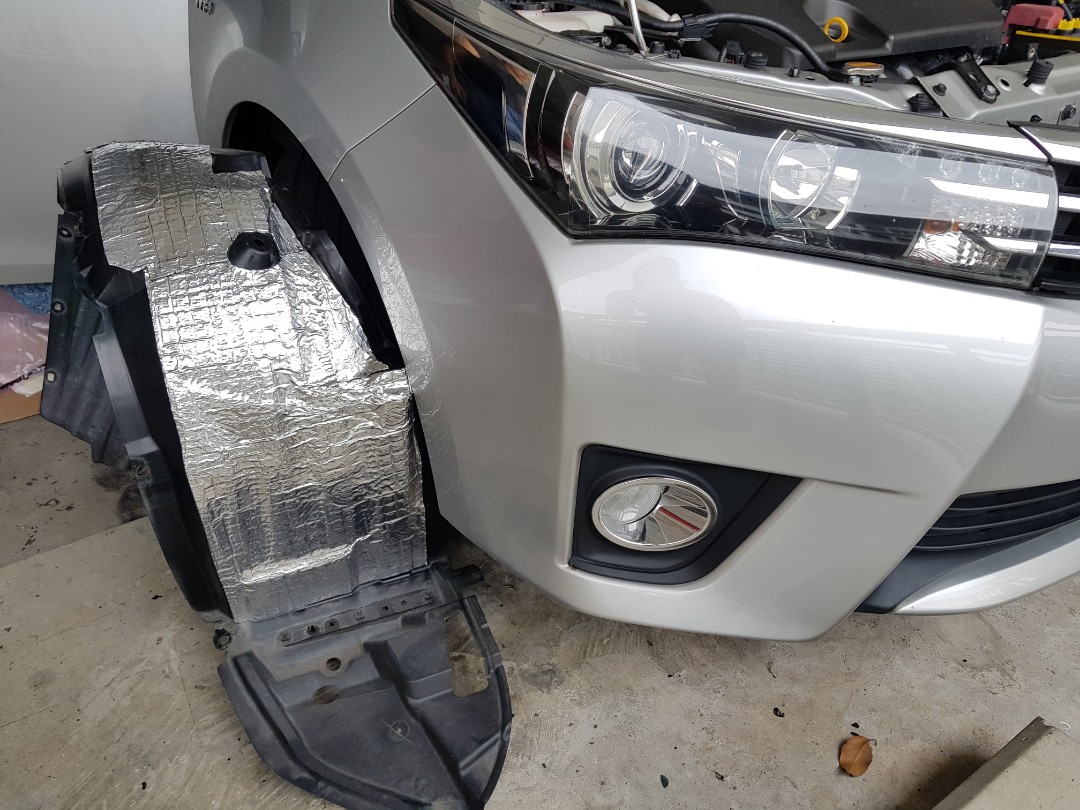 Toyota Altis Front Tyre Soundproofing Car Accessories Accessories On Carousell