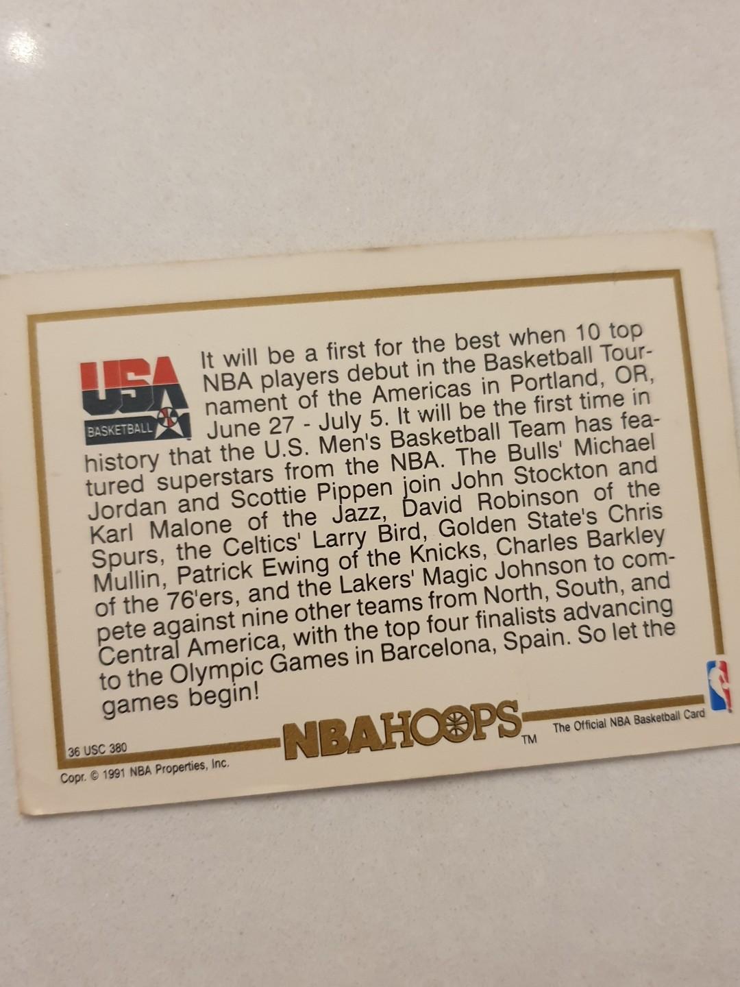 michael jordan 1992 usa basketball team card