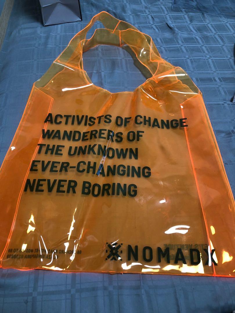 Activists Of Change Neon Orange Translucent Shopping Bag Women S Fashion Bags Wallets Others On Carousell