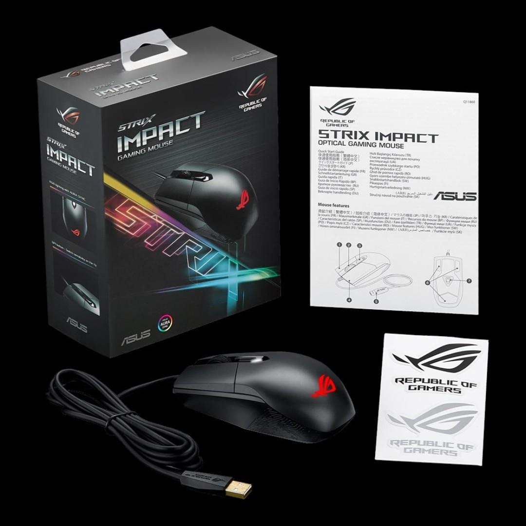 Asus Rog Strix Impact Gaming Mouse Computers Tech Parts Accessories Computer Parts On Carousell