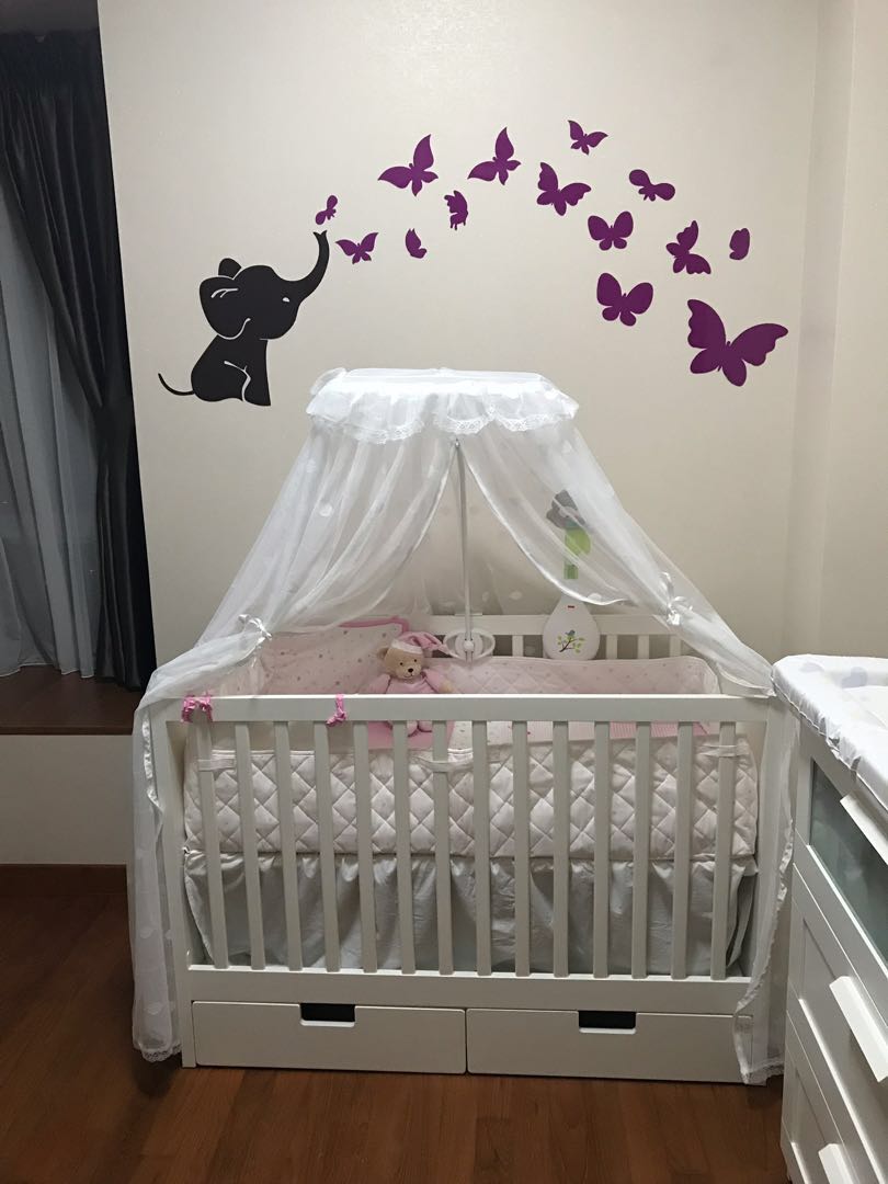 Baby cot decoration canopy and skirt Babies Kids Baby Nursery