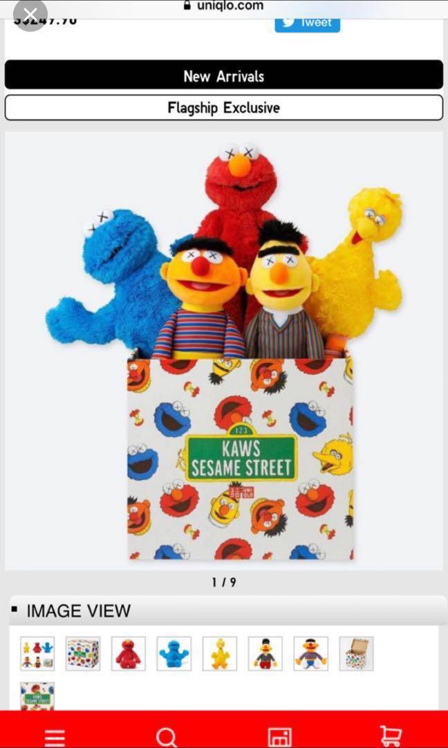 Below RTP kaws x sesame street toys set Hobbies Toys Toys