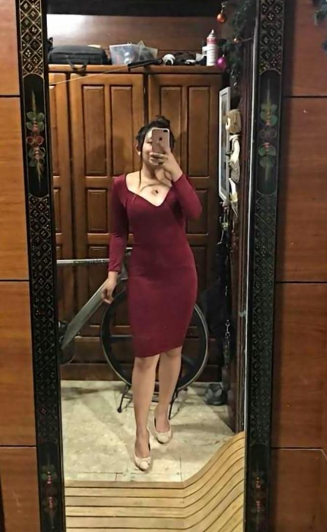 charlotte russe maroon dress