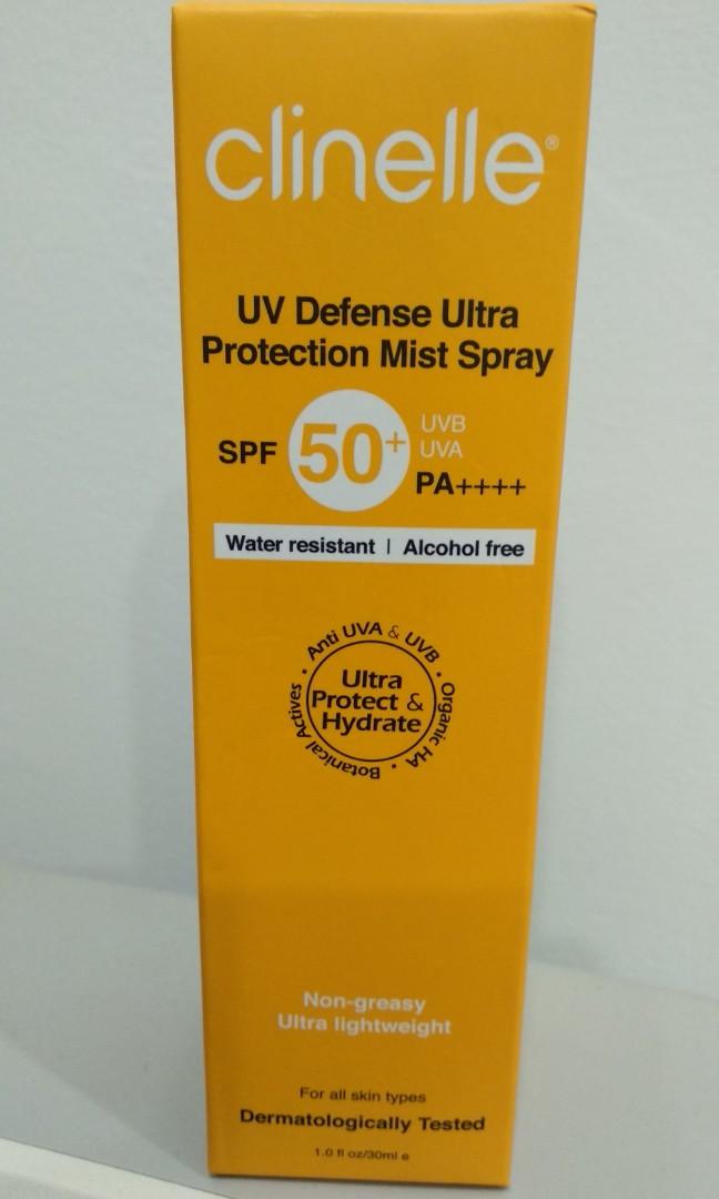 clinelle uv defense ultra protection mist spray