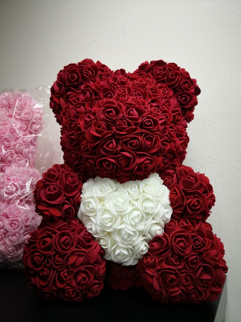 rose bear heart