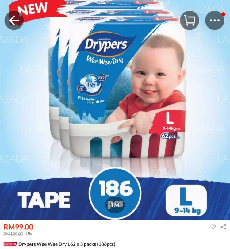 drypers jumbo pack