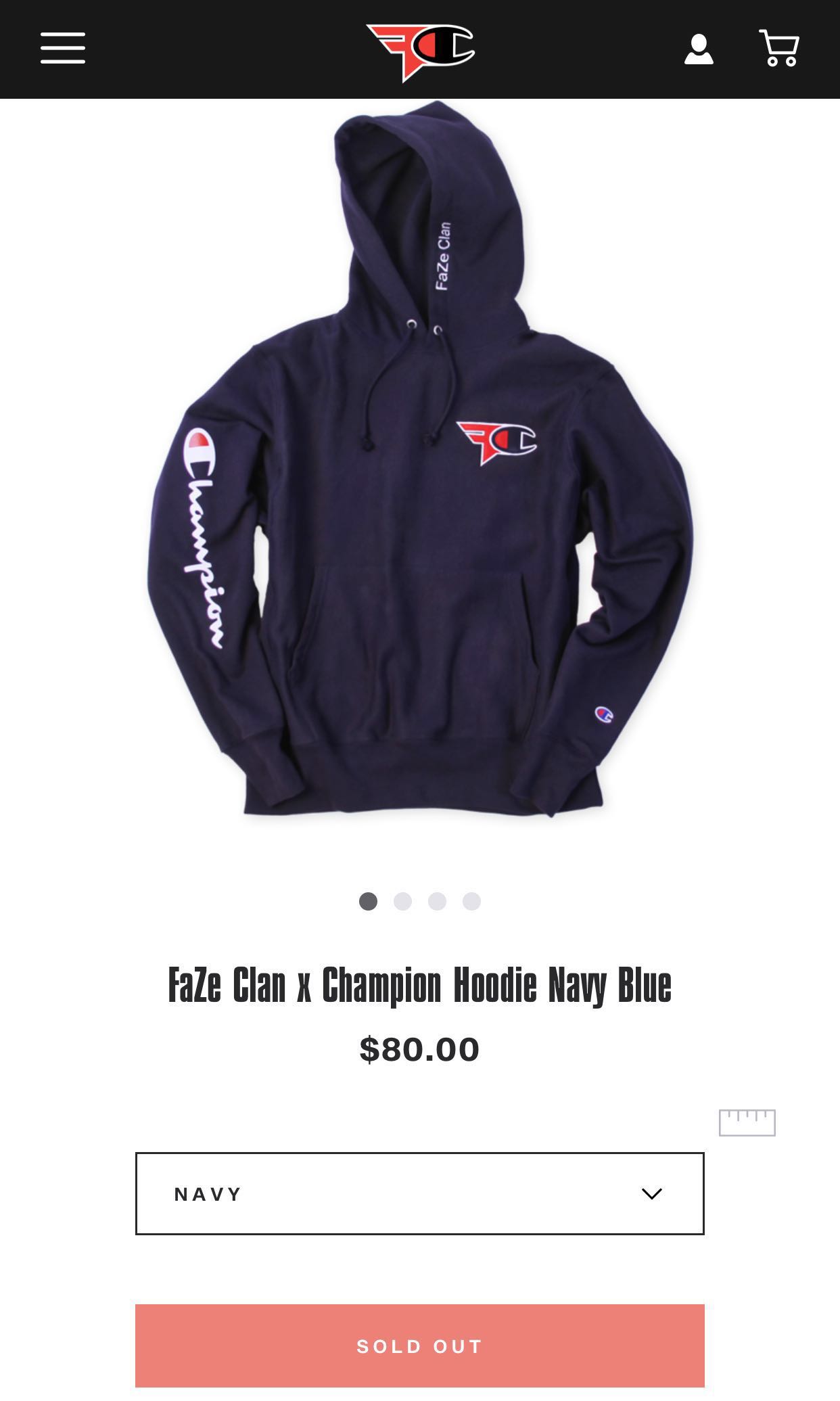 blue faze champion hoodie