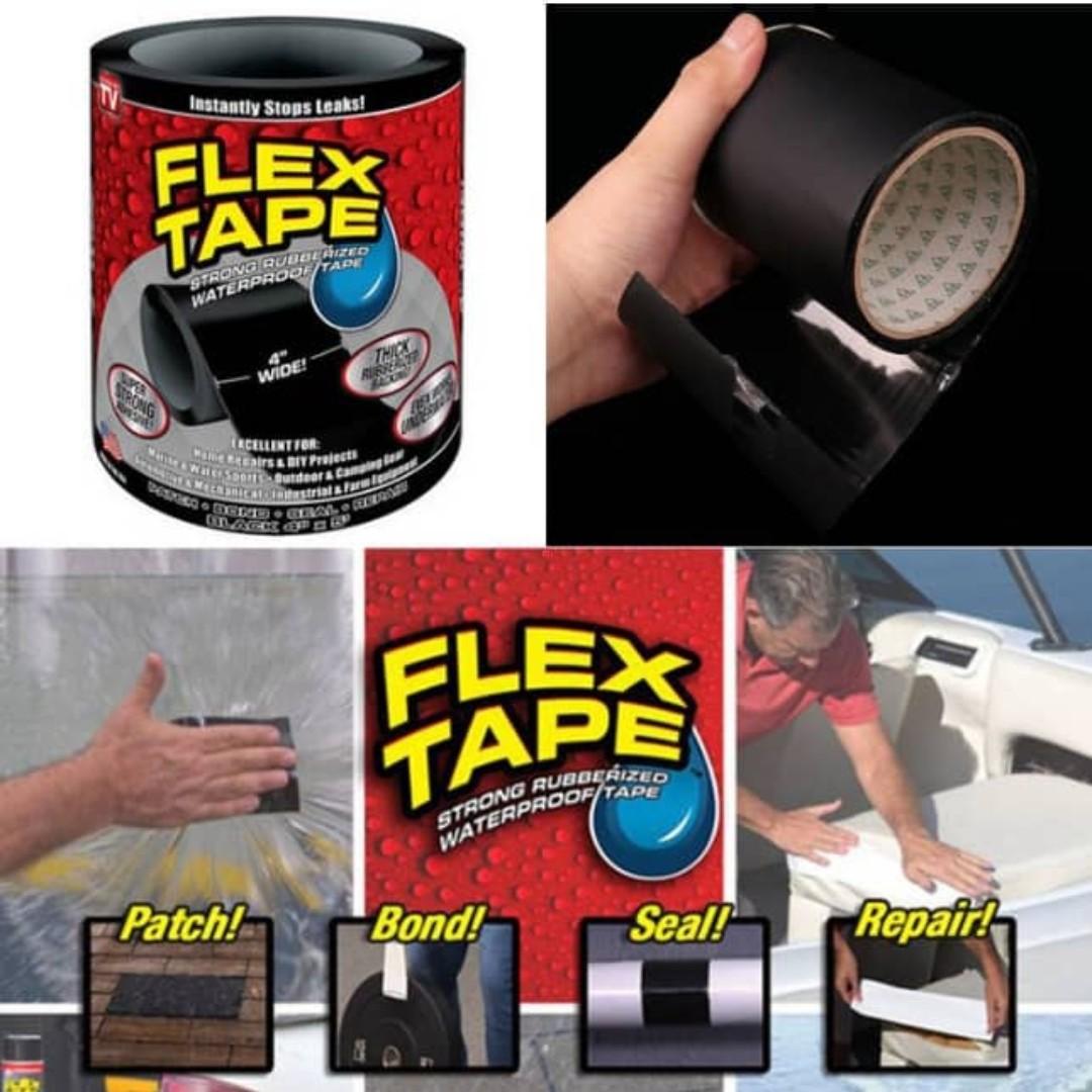 Flex Tape Waterproof Strong Adhesive Instant Repair Hole Tapes Pelekat Kalis Air Home Furniture Others On Carousell