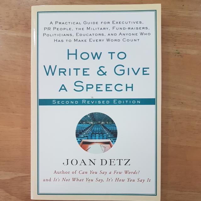 How To Write & Give a Speech - Joan Detz, Hobbies & Toys, Books ...