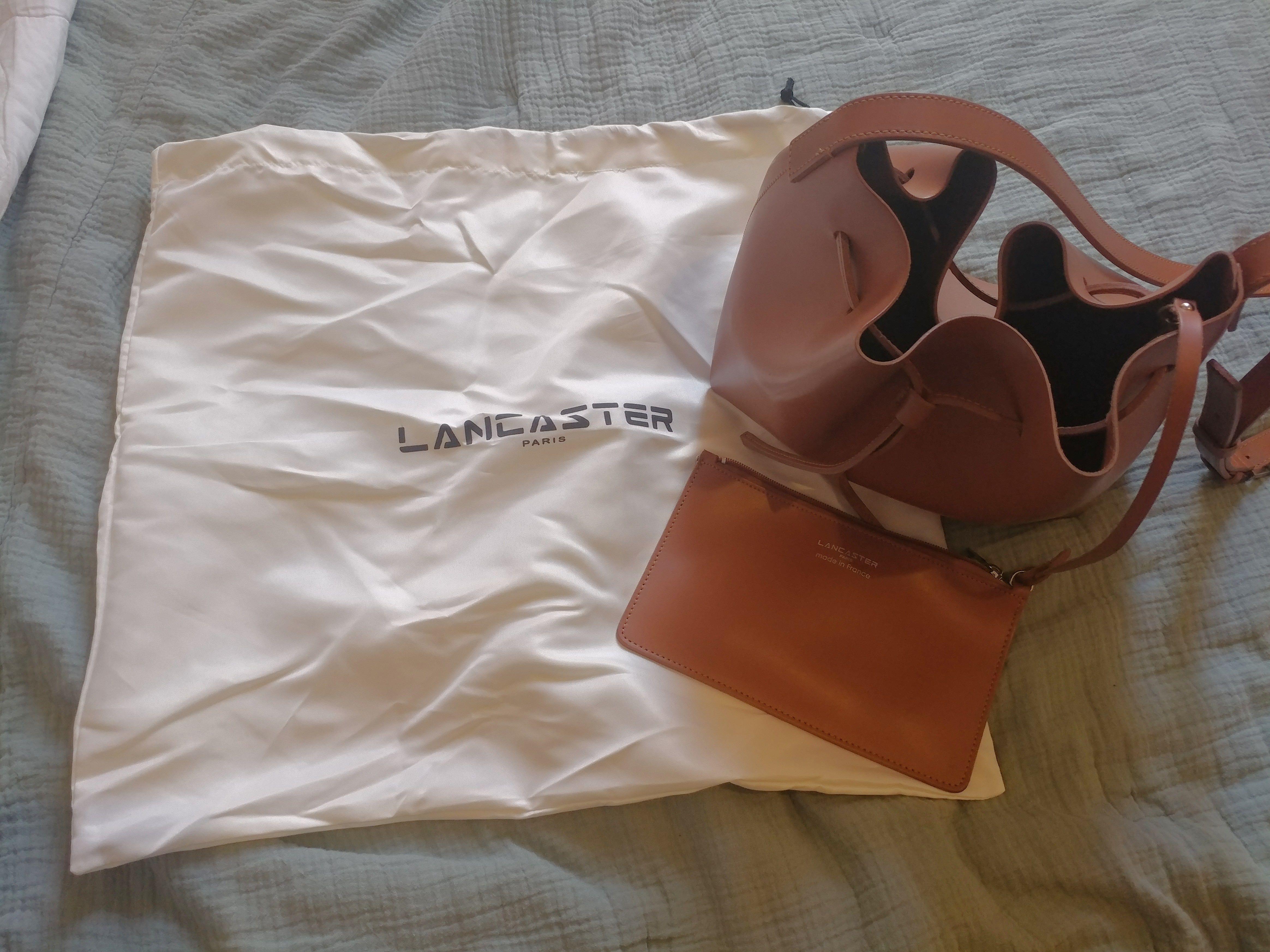 Lancaster Leather camel bucket bag 