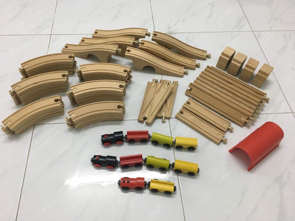 argos toys wooden train set
