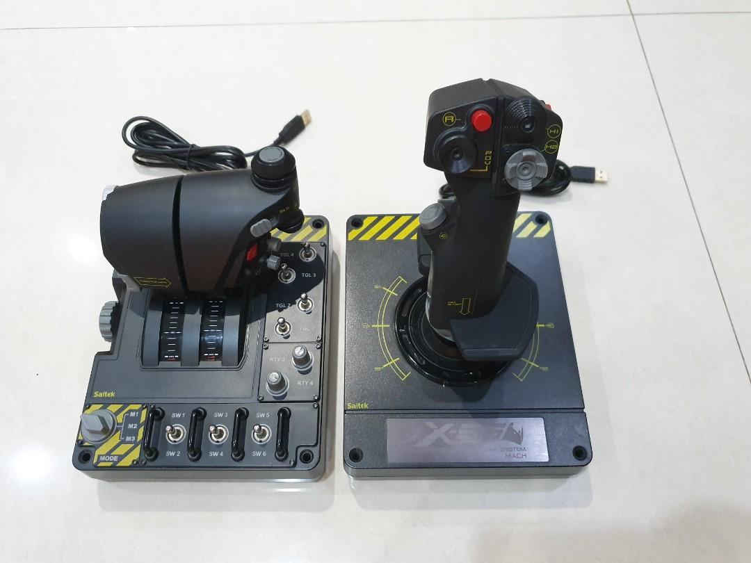 Mad Catz Saitek Pro Flight X 55 Rhino H O T A S Hands On Throttle And Stick System For Pc Toys Games Video Gaming Gaming Accessories On Carousell