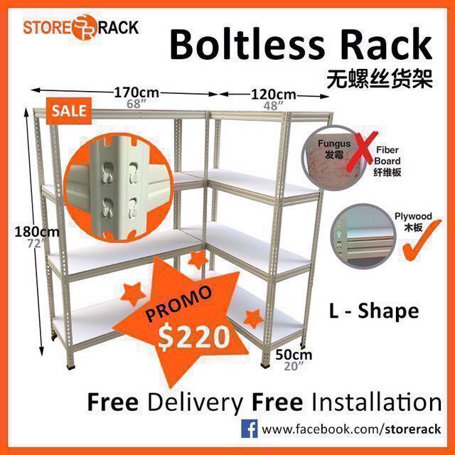 Metal Storage Rack for HDB BTO Bomb Shelter Store Room, Furniture