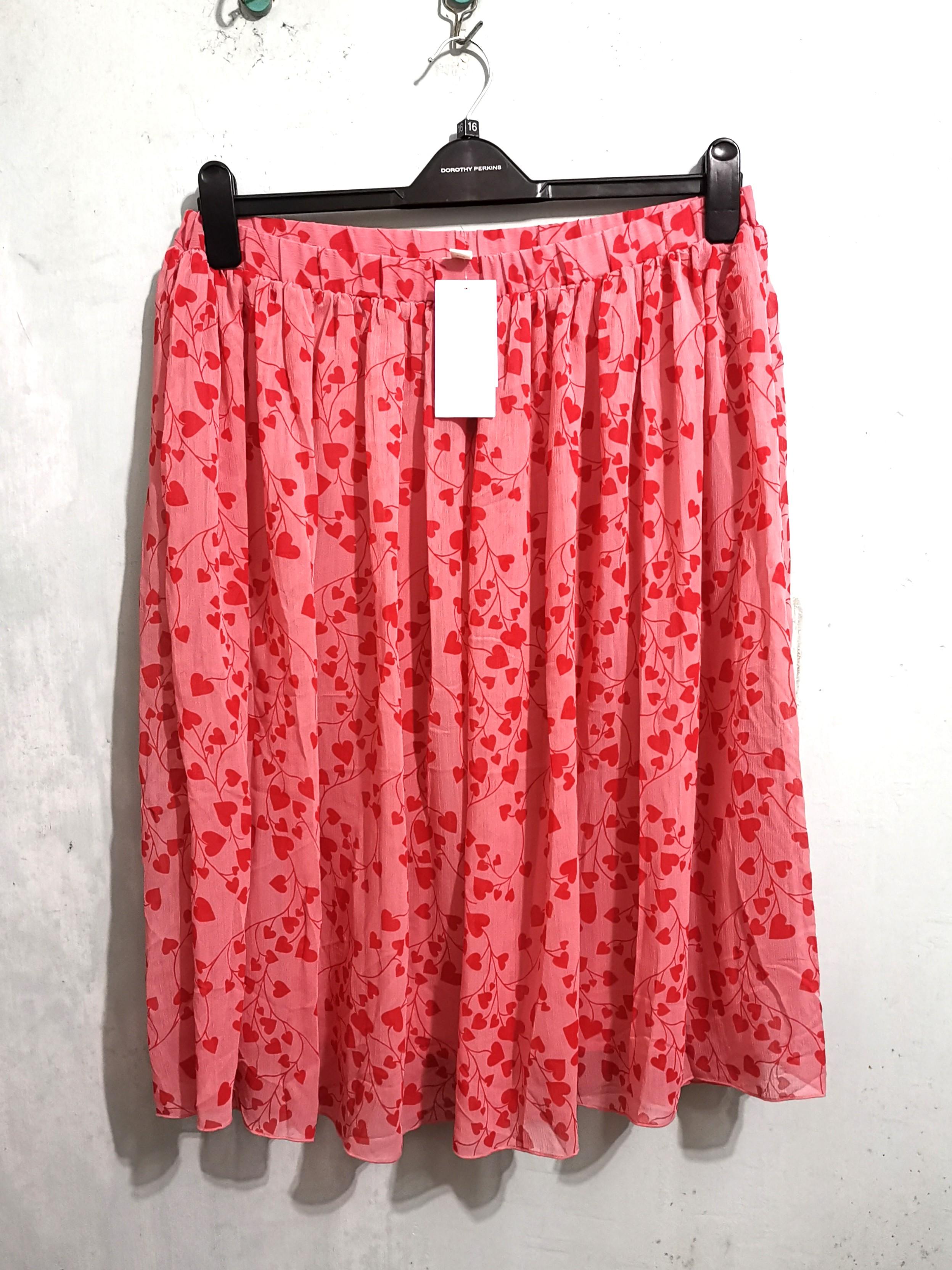 New H M Plus Size Pleated Chiffon Skirt Women S Fashion Clothes
