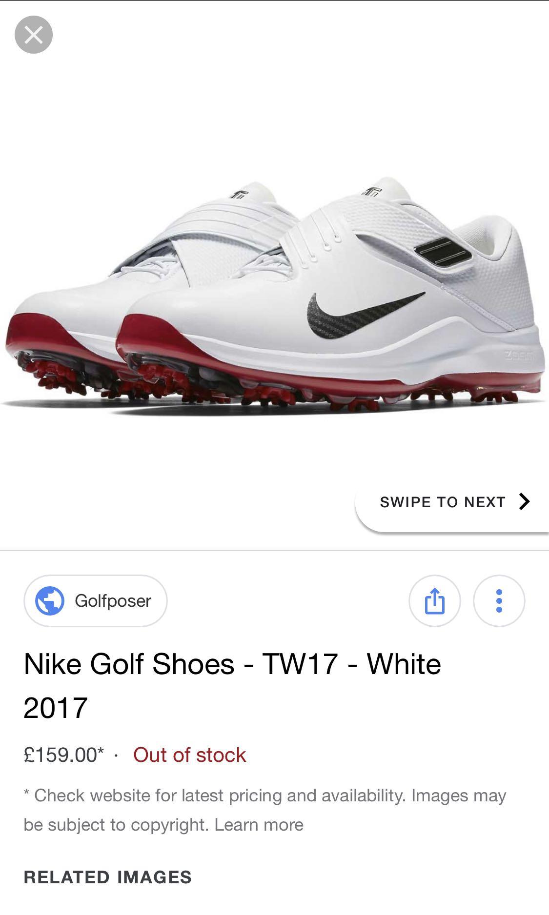 Nike TW '17 Golf Shoes BNIB US9, Men's 