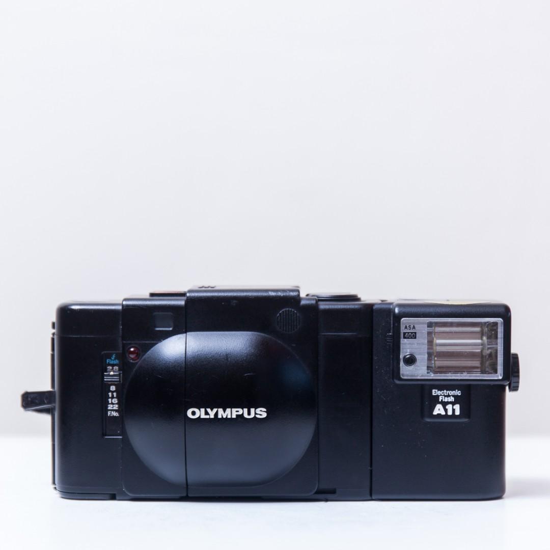 Olympus XA + A11 Flash Film Camera, Photography, Cameras on Carousell