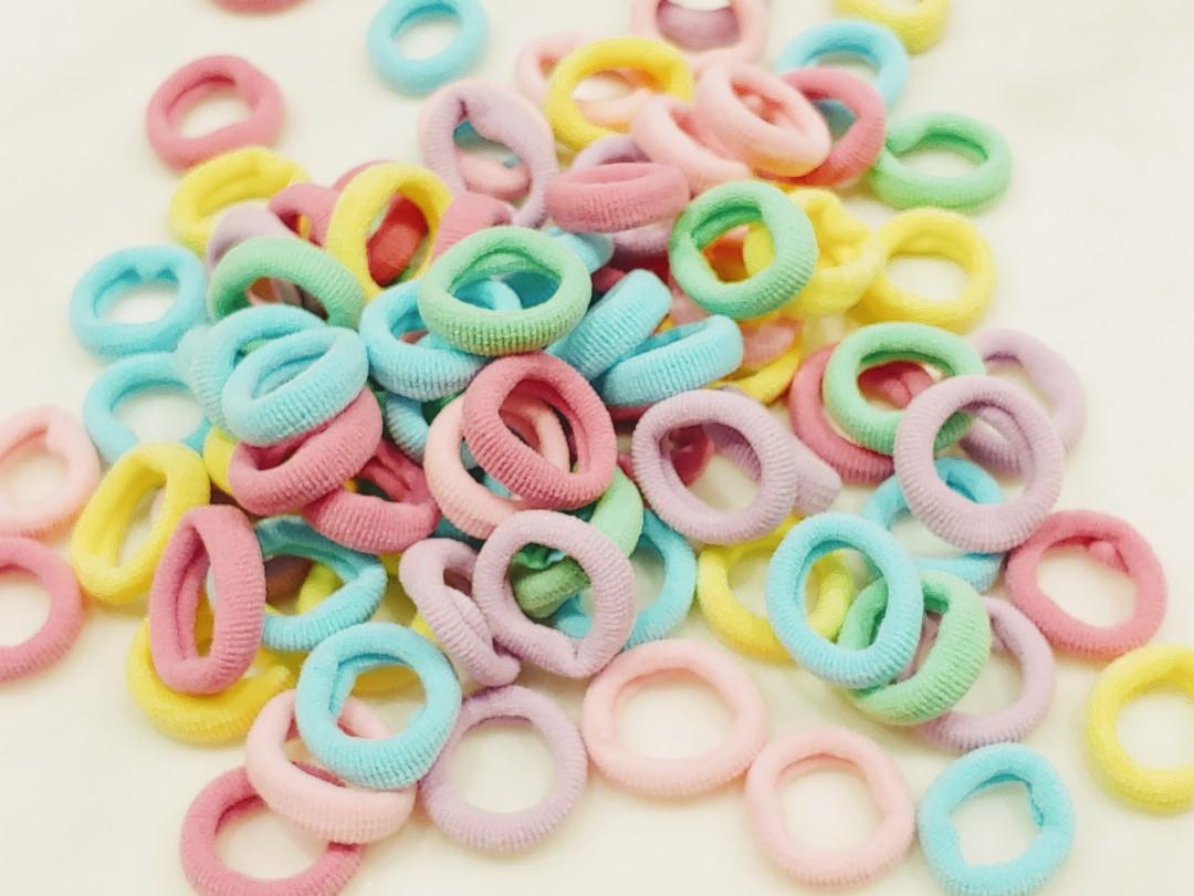 Rainbow Head Hair Bands Pastel Colour Hair Rubber Bands Babies