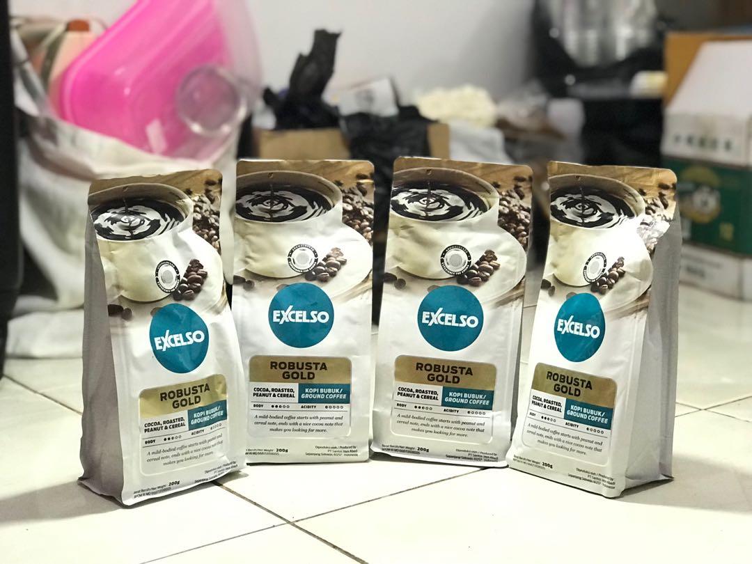 Robusta Gold Excelso Kopi Bubuk Makanan Minuman Minuman Tidak Beralkohol Di Carousell