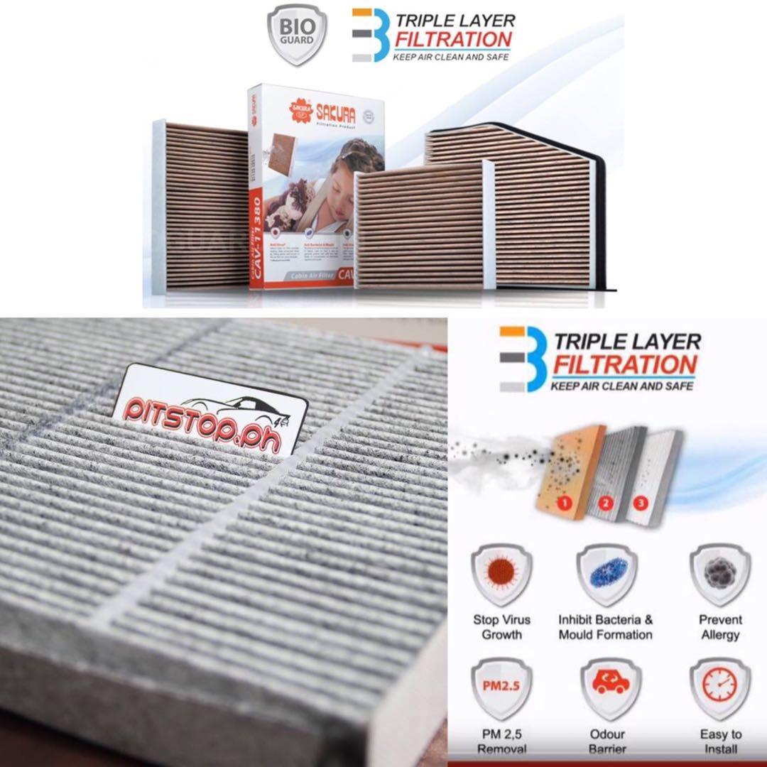 Sakura Air Filter (Category: Car Parts & Accessories) located in Quezon City. Submitted by pitstopqc (Listing ID 226557574, Image 2). Description: NOW AVAILABLE SAKURA HIGH-MEDICAL GRADE AC/CABIN FILTER *Introductory Price P650.00 COMPATIBLE With: ➡️Honda BRV (2012 to present) ➡️Honda BRIO (2012 to present) ➡️Honda BRIO AMAZE (2012 to present) ➡️Honda MOBILIO (2012 to present) ➡️Honda CITY (‘09 - Present) ➡️Honda JAZZ (‘09 - Present) ➡️Honda HRV 