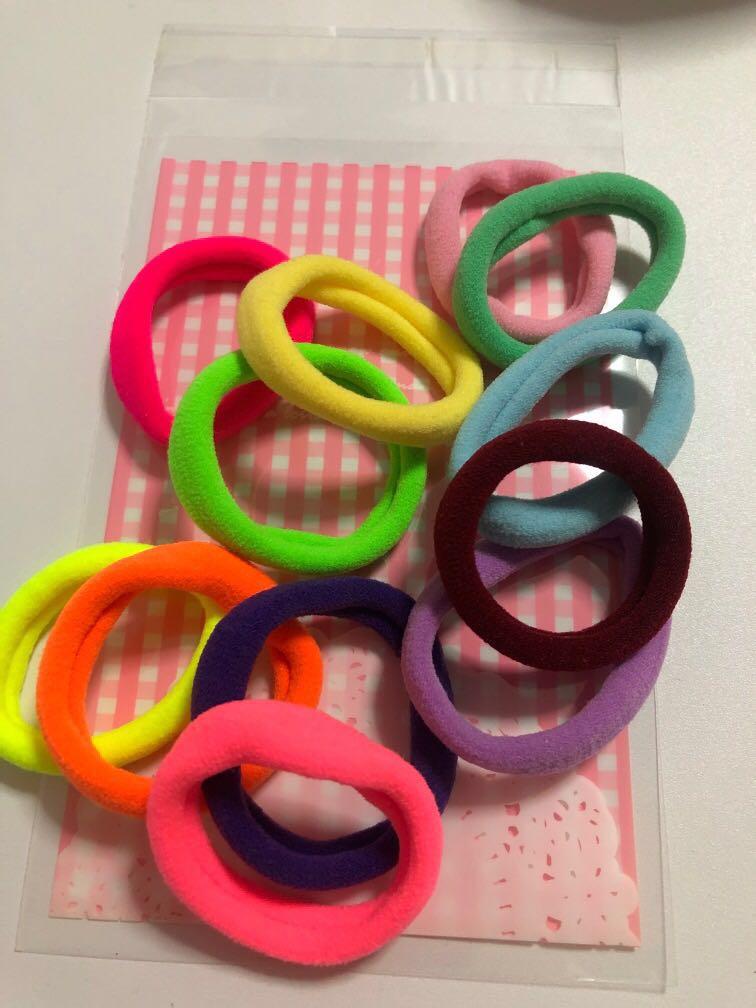 Set Of 12 Colourful Hair Ties Women S Fashion Accessories Hair