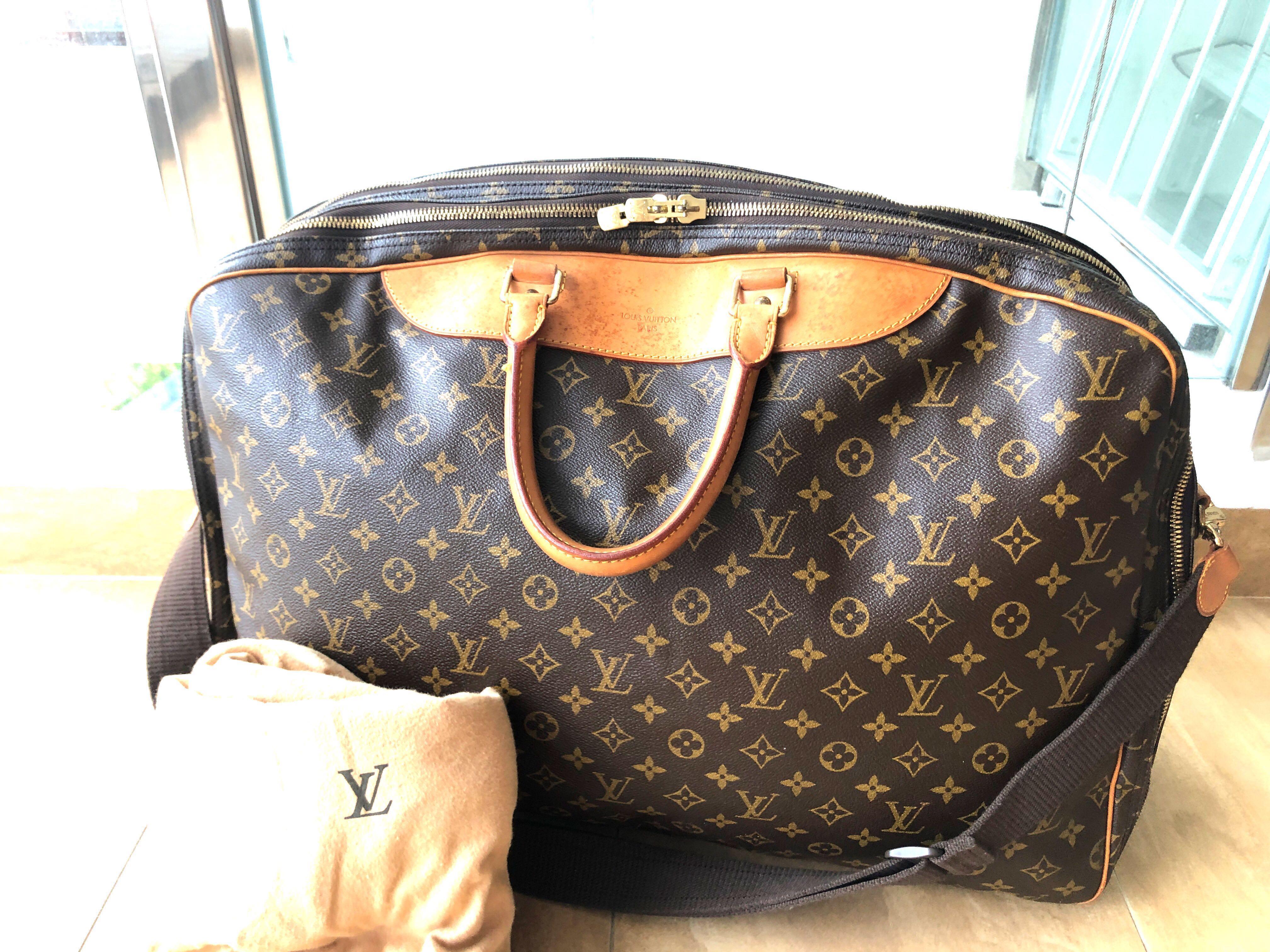 VINTAGE Louis Vuitton Brown Monogram Canvas Alize 3 Travel Bag, Luxury, Bags  & Wallets on Carousell
