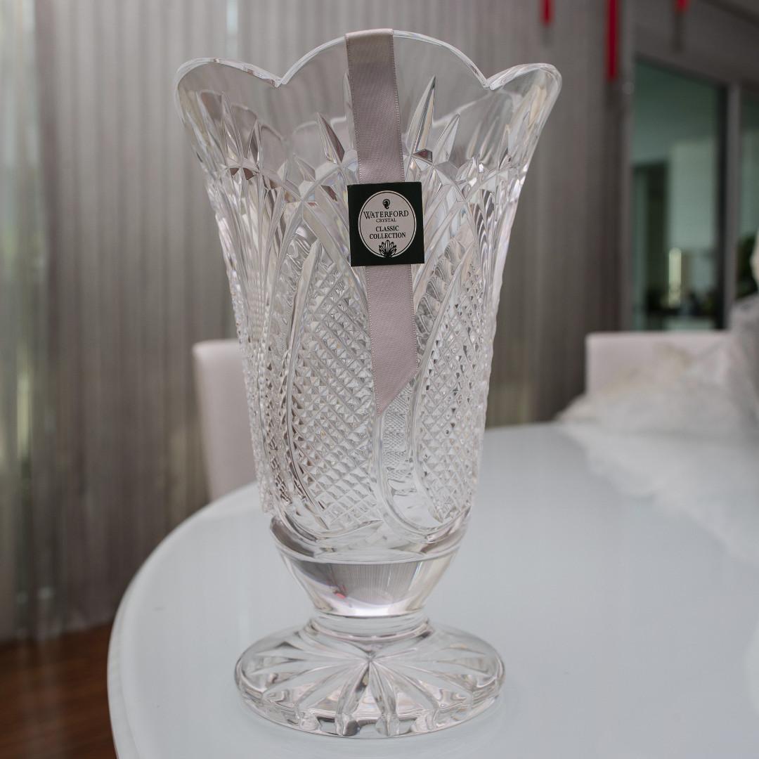 Vintage Waterford Crystal Seahorse Vase Boxed Home Furniture