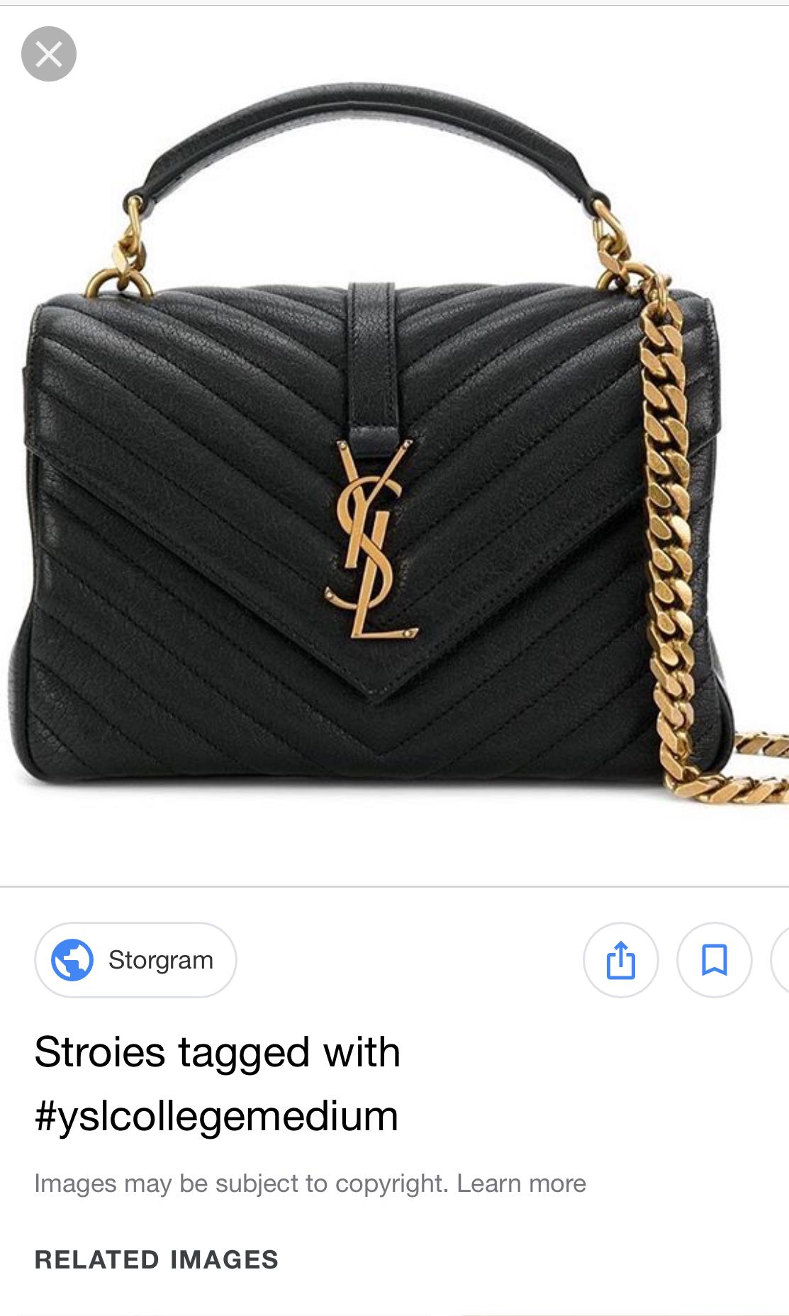 ysl medium college bag black