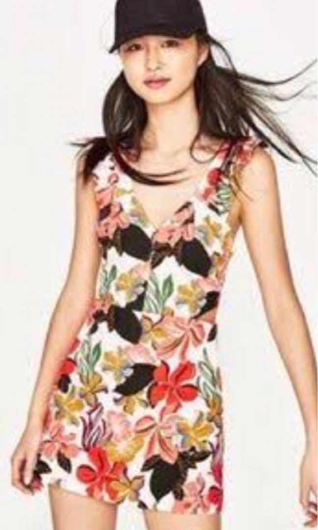 zara floral romper