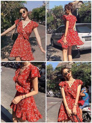 正韓超美花洋裝