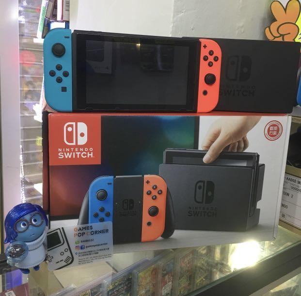 中古2手used 1850 Nintendo Switch 紅藍色 Full Set 香港行貨外盒 遊戲機 遊戲機器材 Carousell