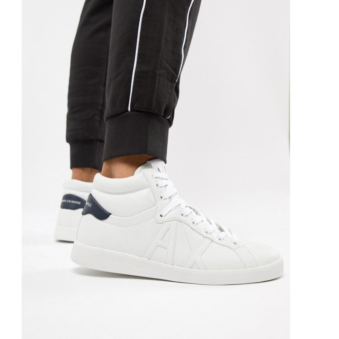 armani exchange high top sneakers