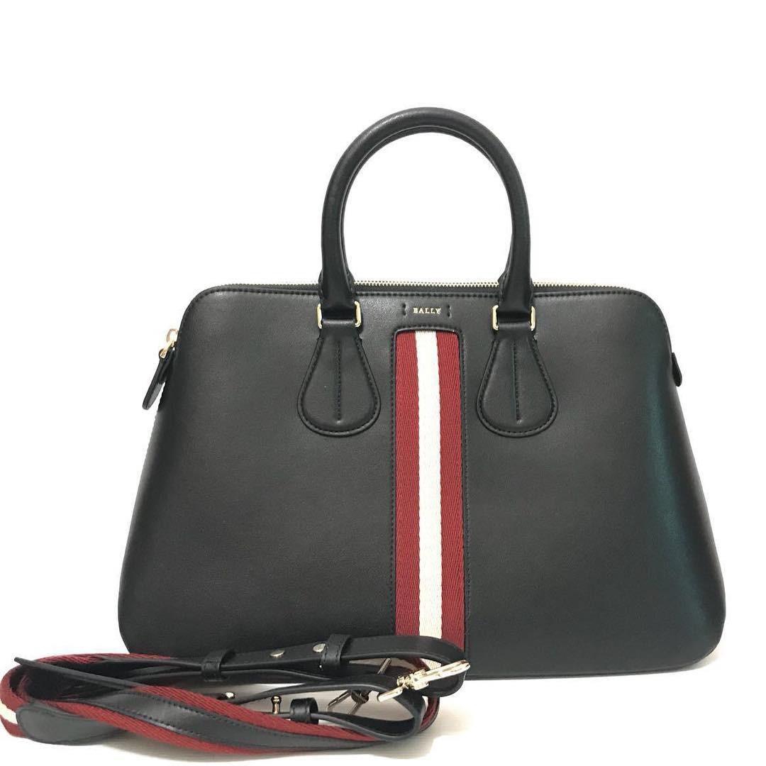 Bally alma dainty large satchel black sz 35x24x15 cm
