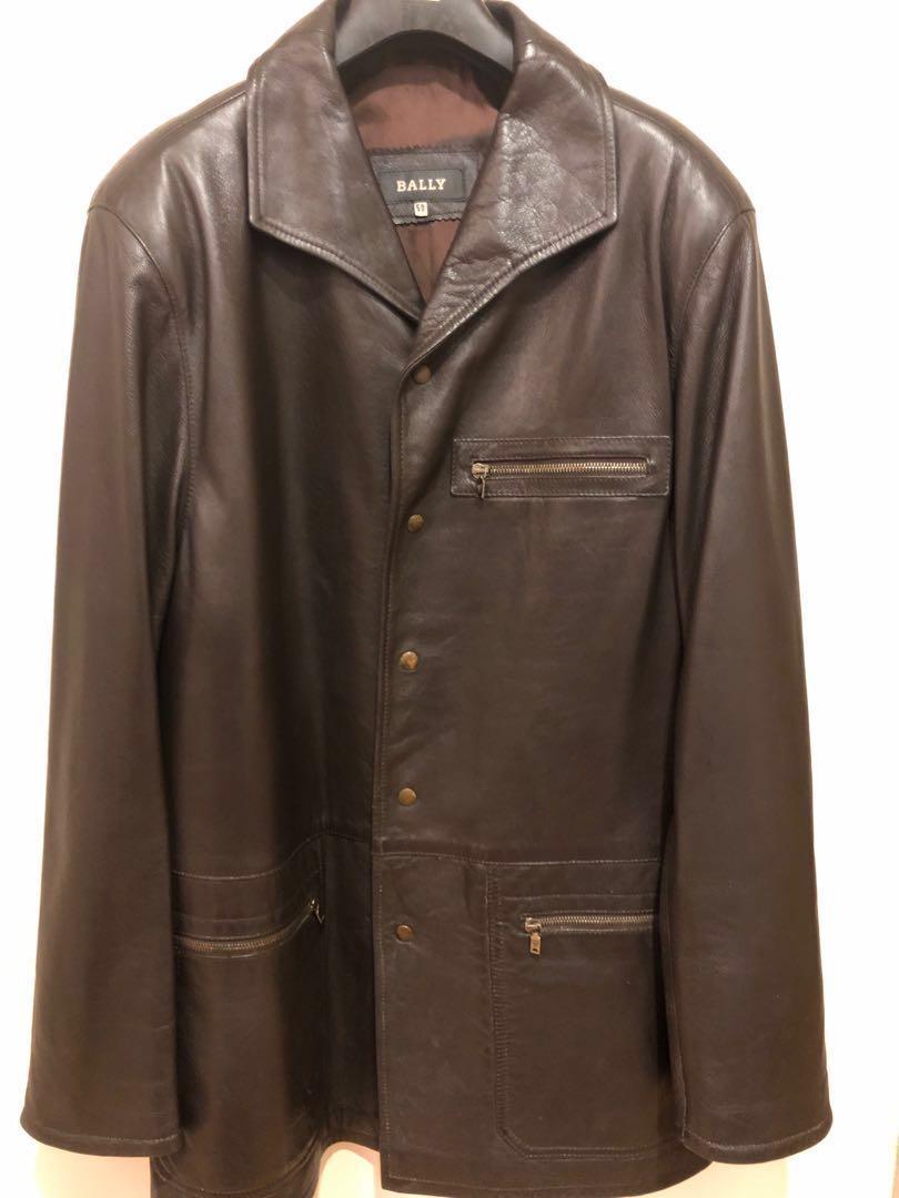 Bally Leather Jacket, Luxury, Apparel 