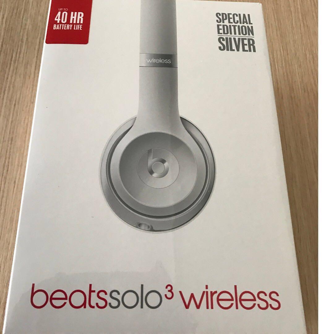 beats solo 3 wireless silver special edition