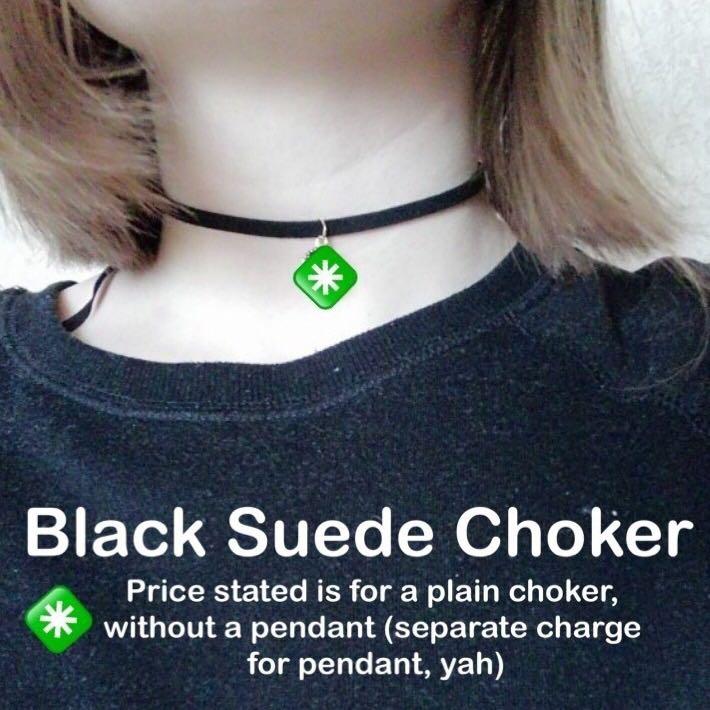 black suede cord choker