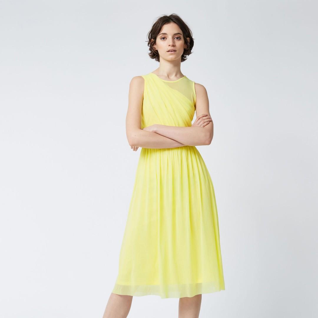 Warehouse yellow dress outlet