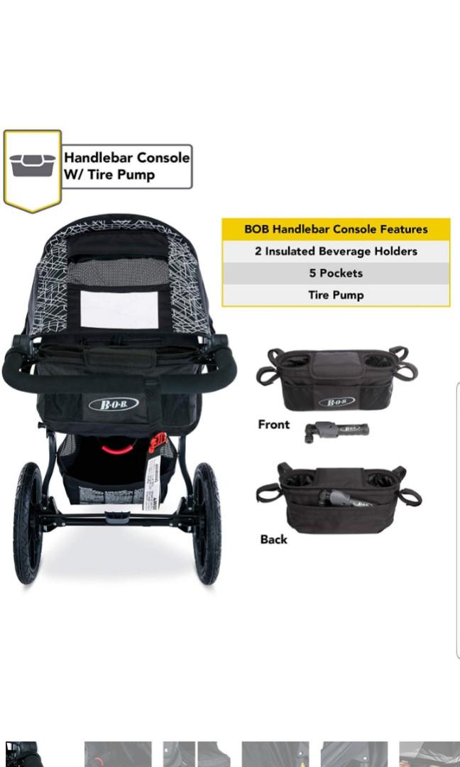 bob handlebar console with tire pump