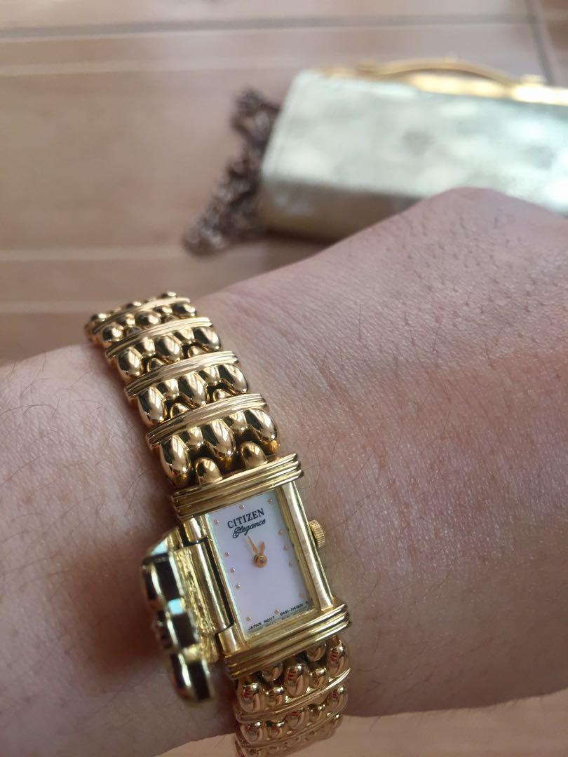 Citizen elegance gold clearance watch