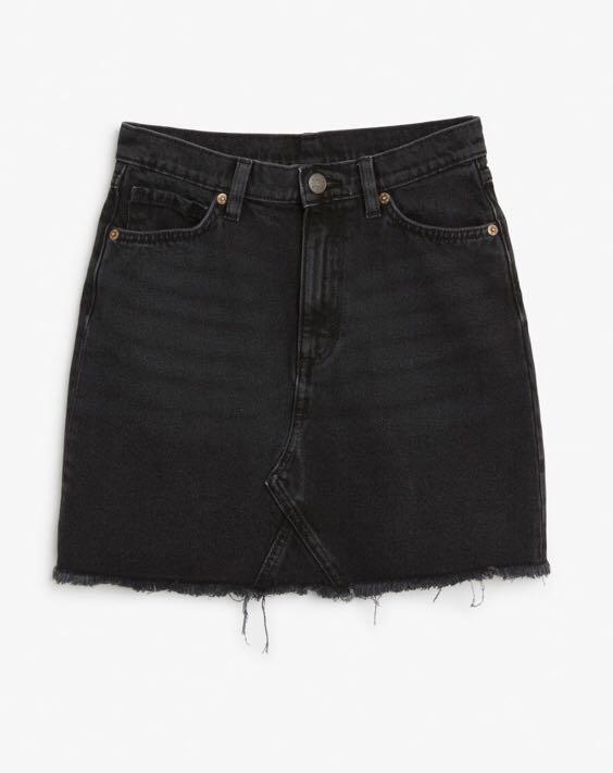 black ripped skirt